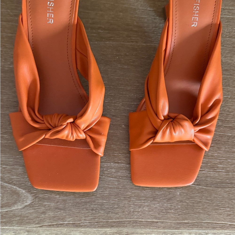 Women's Orange Knotted Sandals